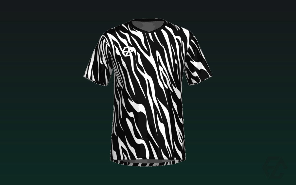 Camiseta de fútbol blanca para medir tallas de equipo