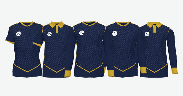 La misma equipación en sus cinco versiones nuevas: camiseta de mujer, polo, manga larga, mujer de manga larga y polo de manga larga
